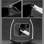 Polarized Square Sunglasses UV400 Black Fashion Shades for Men & Women Ideal for Driving Fishing & Outdoor Sports