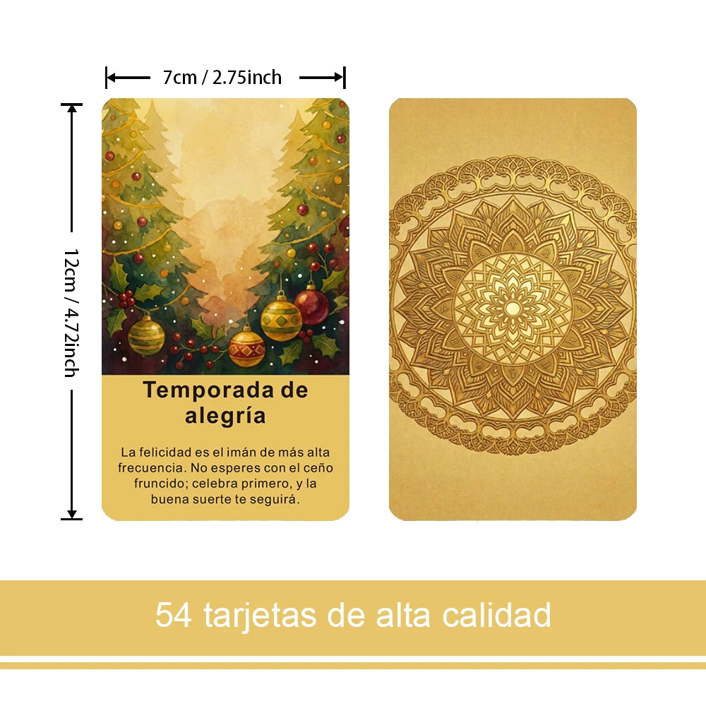 Original Spanish Oracle Cards Deck, Time Theme, 54 Cards, Self-reflection & Exploration, Card Games, Tarot Cards, 12*7cm, 14+