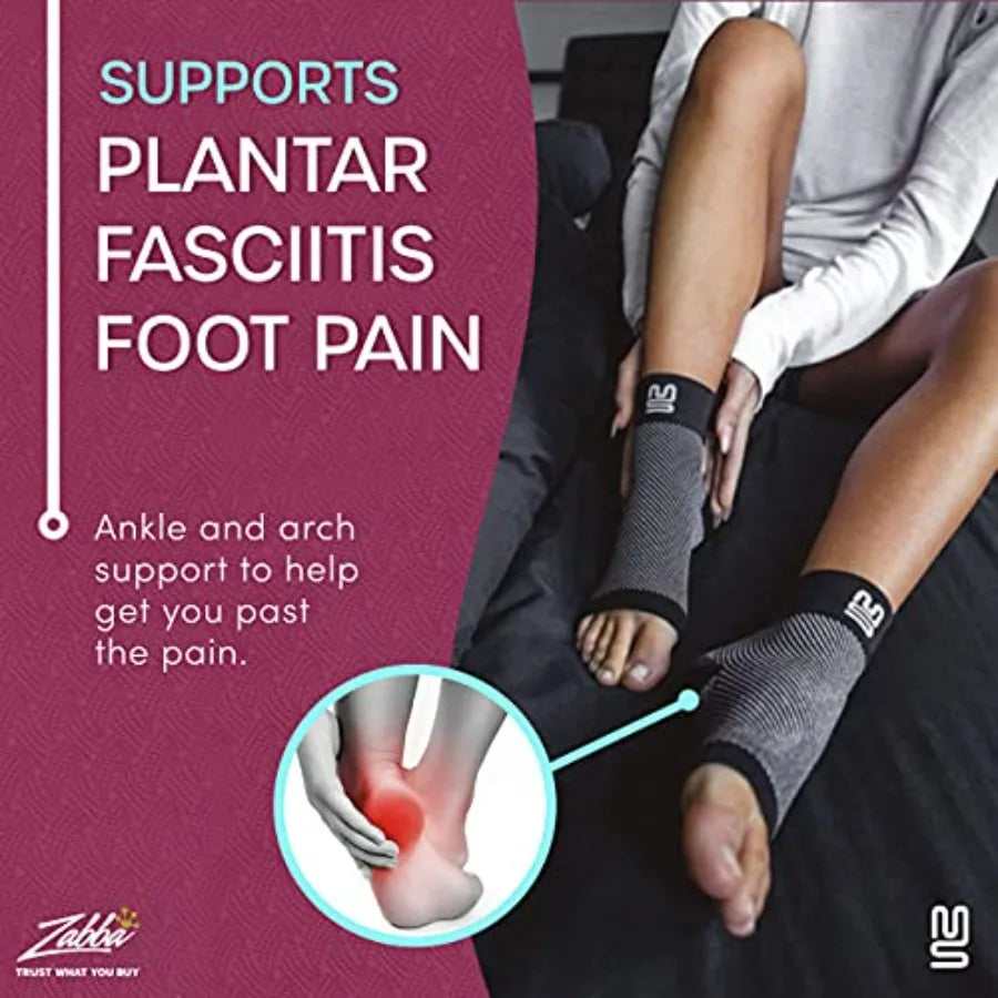 Modetro Socks - 1 Pair of Ankle Compression Socks for Ankle Support Foot Discomfort Relief Dotted Black