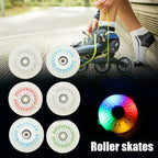 4pcs Flash Inline Skate Wheels 90a LED Lighting Skating Wheels 68/72/76//80mm Speed Skates Rock Fancy Roller Skates PU Tyres