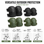 2Pcs Protective Pads Set Knee Elbow Pads Adjustable Straps Hard Shell for Skating Cycling Scooter Outdoor Sports Safety Gear Kit