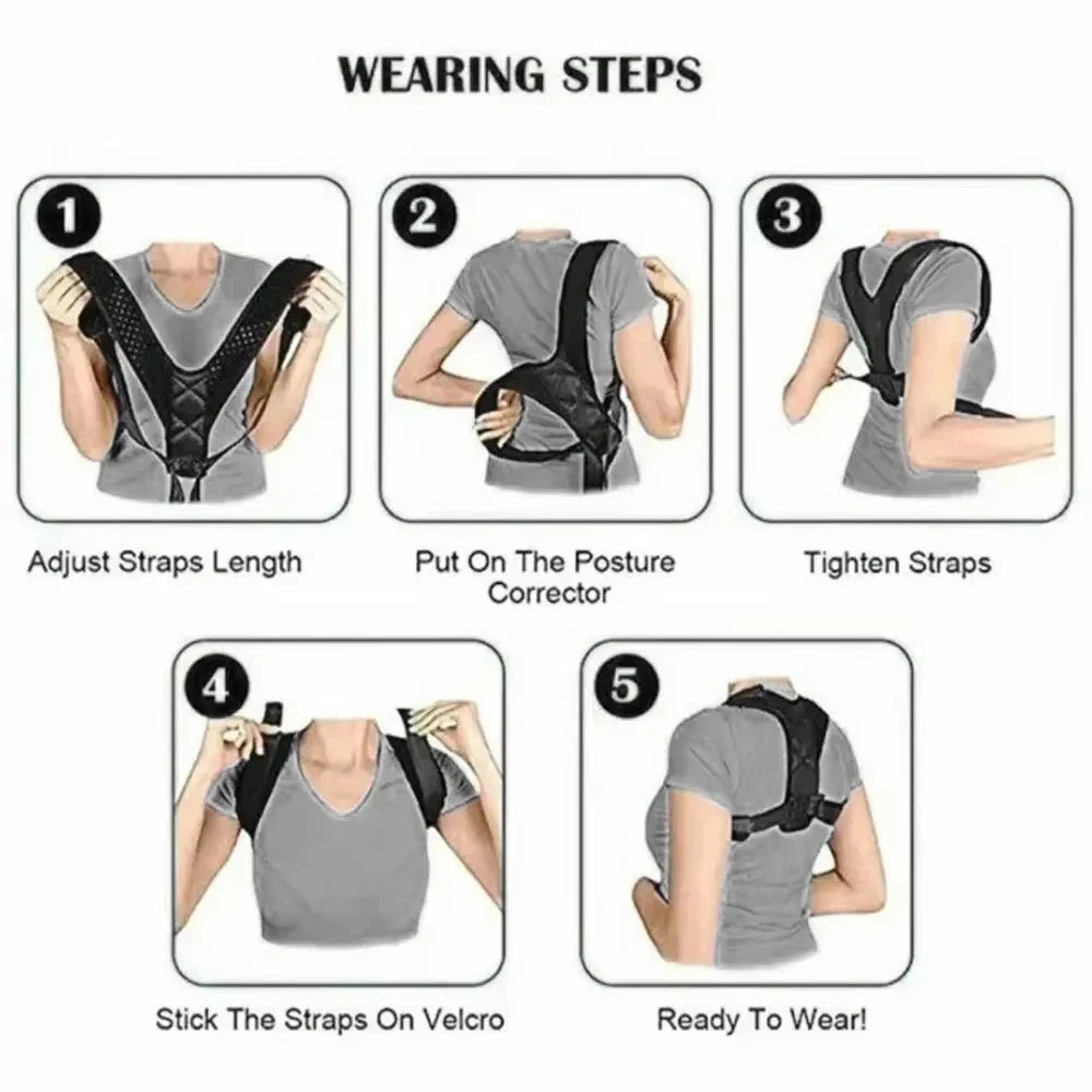 Adjustable Back Posture Correction Belt Hunchback Corrector Adult Men and Women Sitting Posture Correction Belt