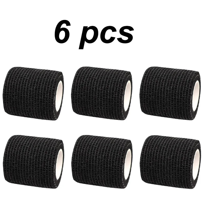 Black Colorful Self Adhesive Elastic Bandage 4.8m Sports Wrap Tape For Knee Support Pads Finger Ankle Palm Wrist Pet Tattoo