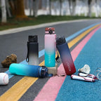 600ml/750ml/1000ml Large Capacity Sports Water Bottle Gradient Color Plastic Cup Drink Items Outdoor Beach Travel Portable Gym