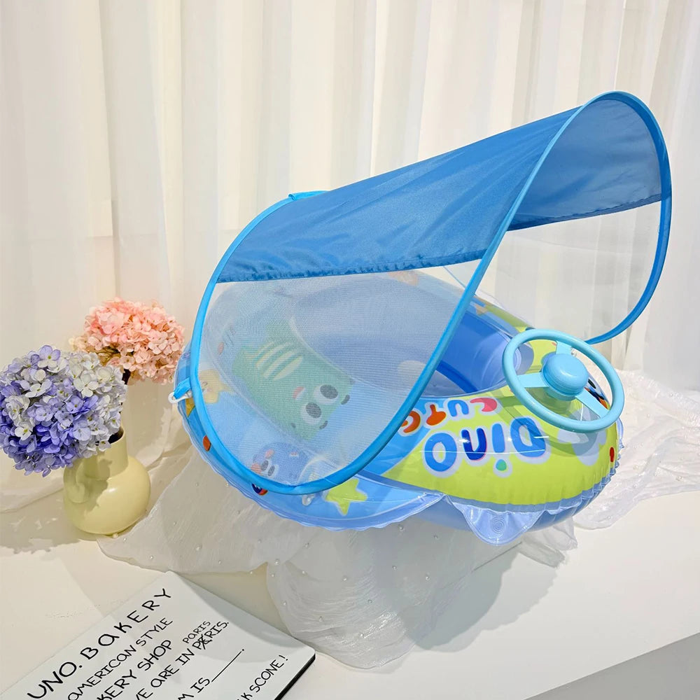 Sunshade Swim Tube Inflatable Swimming Seat Ring Pool Float Swim Accessory Summer Water Sports Swimming Circle Swim Float ﻿ ﻿ ﻿