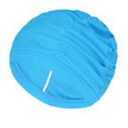New Solid Color Long Hair Women Men Swim Pool Seaside Water Sports Elastic Pleated Nylon Fabric Bathing Swimming Caps Hat Turban