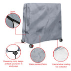Ping Pong Table Storage Cover 210D Waterproof Dustproof Table Tennis Table Cover with Zipper Oxford Fabric for Indoor Outdoor