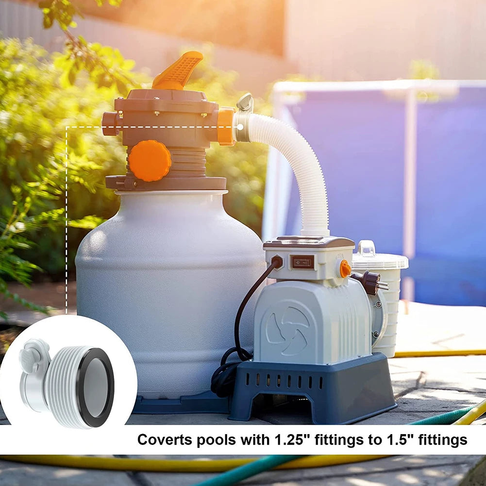 1.25 inch to 1.5 inch Pool Pumps Adapters for Intex Hose Connector Replacement for Intex Hose Pump Parts Connector Pool Parts