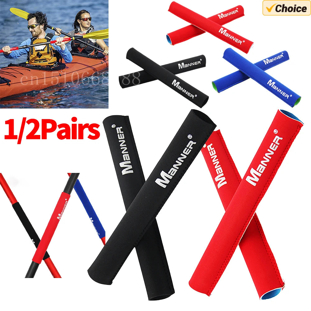 Kayak Paddle Board Protector Paddle Shaft Non-Slip Hand Guard Paddle Protector Sticker Anti-Loss Sinking Kayak Accessories