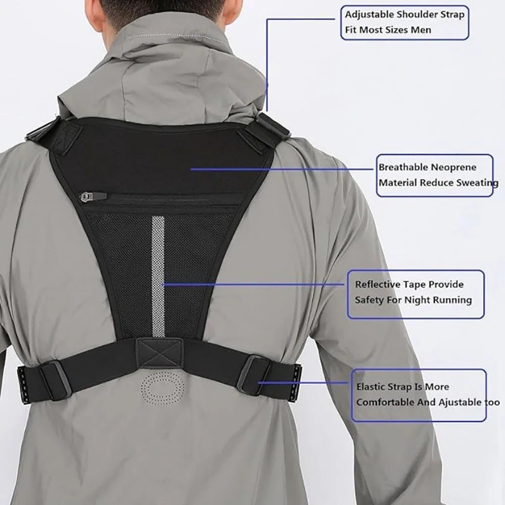 Outdoor Chest Bag Camping Front Chest Vest Backpack Running Bag Hunting Vest Outdoor Rig Sports Travel Training Fanny Pack