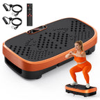 Vibration Plate Fat Burning Machine 120 Levels 330lbs Quiet Operation, Whole Body Workout Platform for Home Gym Balance Training