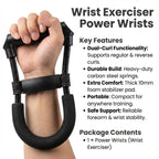 Power Wrists and Strength Exerciser Forearm Strengthener Adjustable Hand Grips Fitness Workout Arm Training Equipment