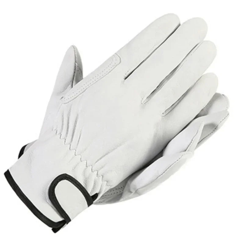 Work Gloves Sheepskin Leather Workers Work Welding Safety Protection Garden Sports Motorcycle Driver Wear-resistant Gloves