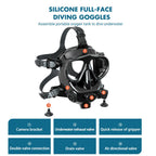 Diving Mask Full Face Snorkel Mask,180 Panoramic View Dry Top System Soft Silicone Adjustable Head Straps Comfortable Breathing Design Anti Leak With Drain Valve Max 98 Feet Deep For Adult Snorkeling Scuba Diving