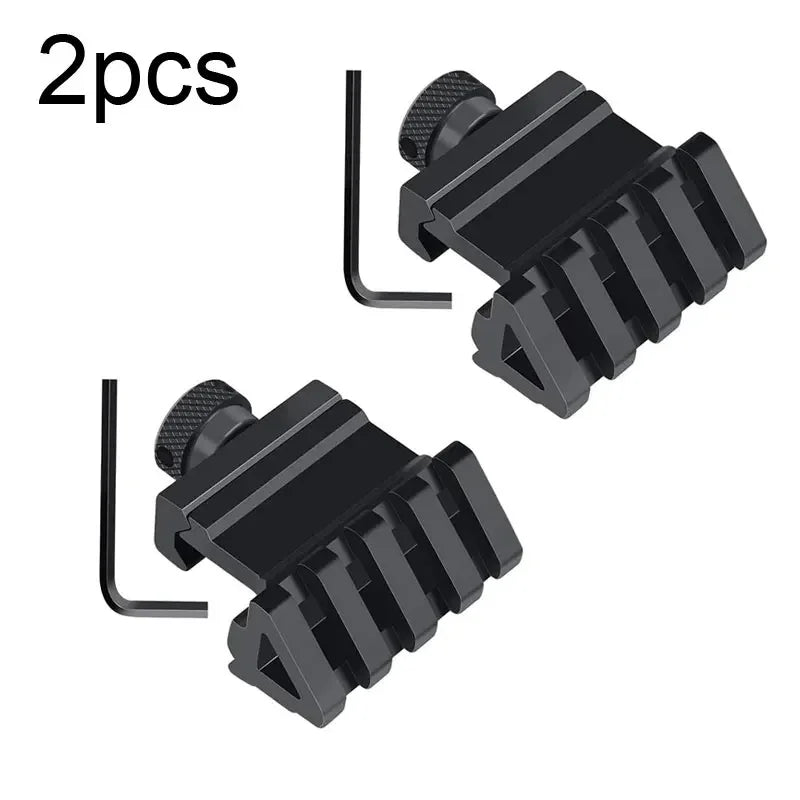 2Pcs 45 Degree Offset Picatinny Weaver 20mm Rail Mount, Side Scope Mount for Optics, Red Dot & Laser Sight