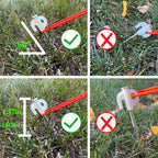10Pcs/8 Inch Outdoor Tent Nail Tent Pegs Heavy Duty Steel Fluorescent Tent Stakes for Camping Canopy Awning Tent Ground Na