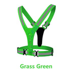 Adjustable Elastic Flashing LED High Visibility Reflective Vest Outdoor Sports Cycling Safety Night Running Vest