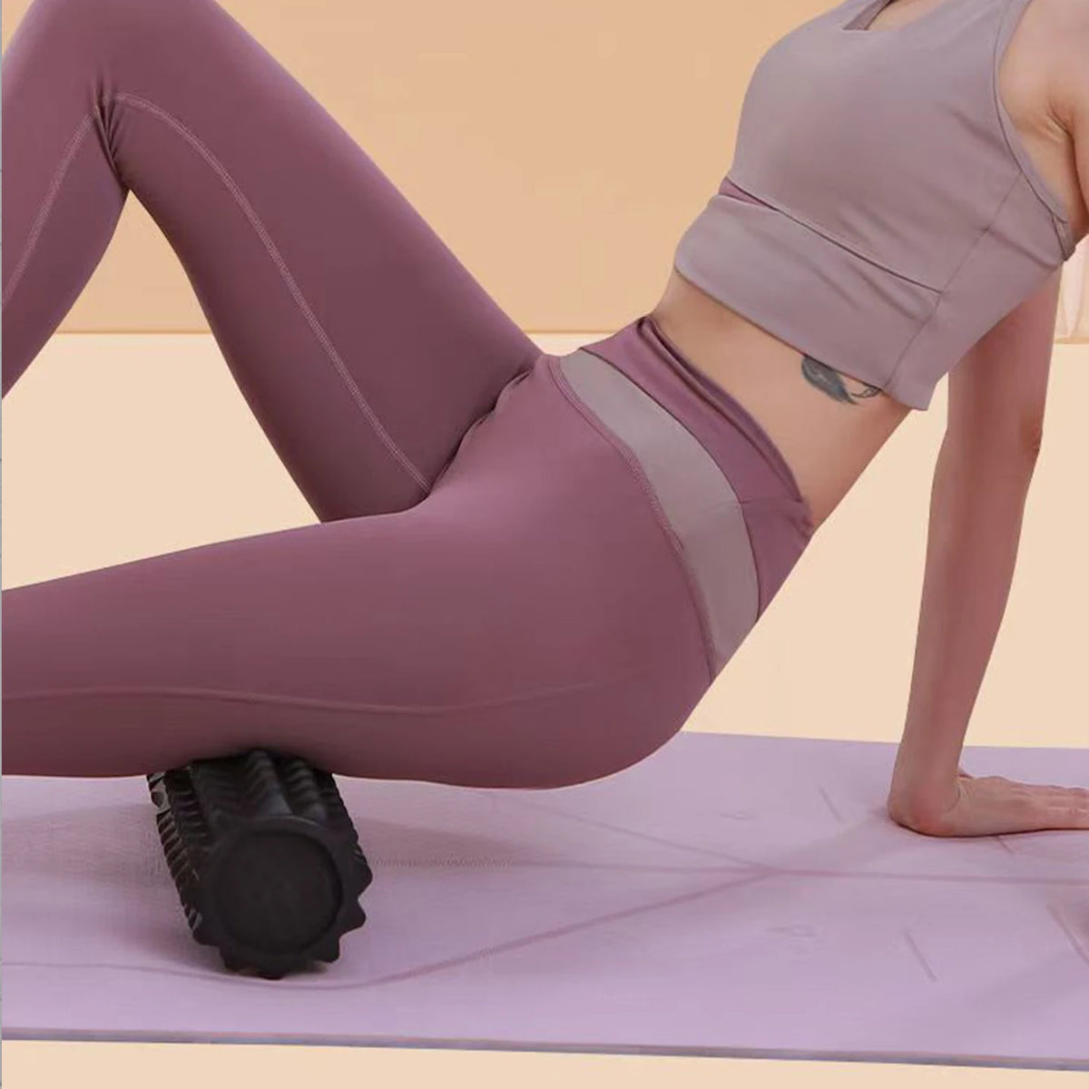 45cm Yoga Foam Roller Muscle Massage Block Pilates Tools Yoga Column Fitness Foam Roller Set Gym Yoga Brick Exercise Equipment