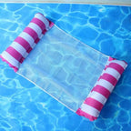 1pc Inflatable Foldable Floating Row Swimming Pool Party Water Hammock Air Mattresses Pvc Stripe Water Floating Inflatable Mat