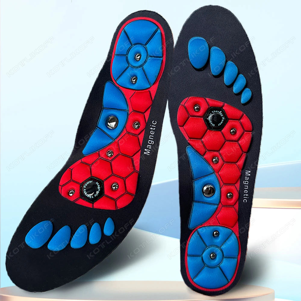 Unisex Magnetic Therapy Sports Insoles Acupressure Massage Arch Support Slimming Weight Loss Anti-Fatigue Health Care Pads