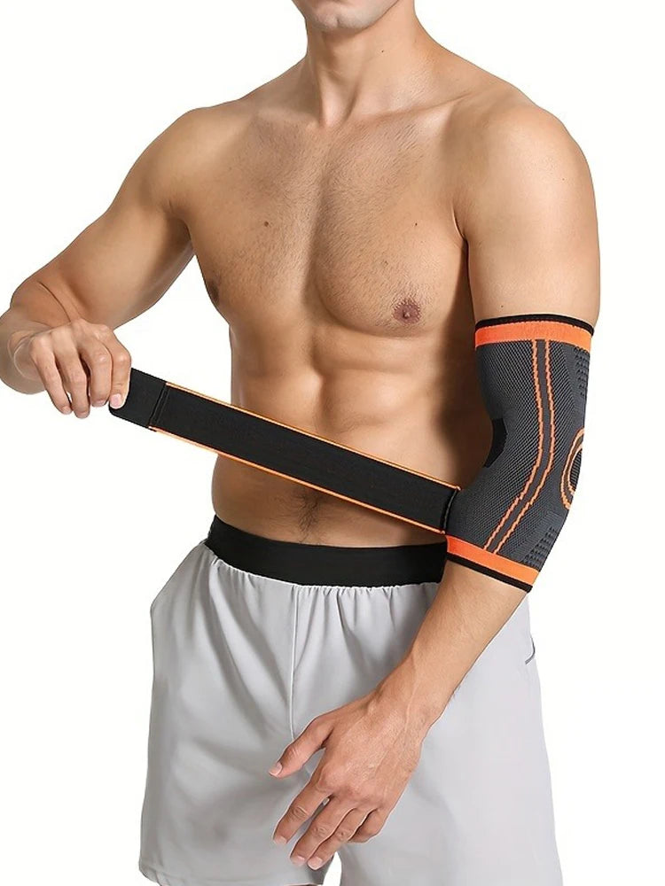 1pc Sports Elbow Protector For Men And Women, Joint Sleeve Protector Arm Sheath, Tennis Elbow Belt Strap Pressurized Winding