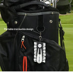 Golf Tees Rack with 12pcs Tees Green Fork and Pencil Portable Golf Accessory Storage Device TC001