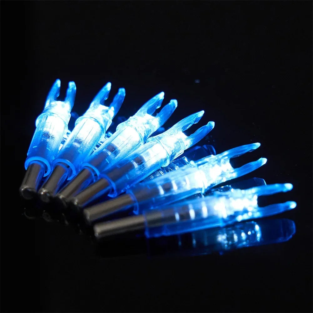 LED Lighted Nock Tail for Hunting, Archery Nock, Arrow Shaft Accessories, 6Pcs, 6.2mm