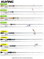 KUYING TETON Spinning Casting Rod For Fishing Lure Rods BFS Pole Carbon 0.8-8g 1-8lb FUJI Parts Baitcaster