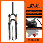 BOLANY Bike Air Fork 27.5/29inch 120mm Travel Oil Air Suspension Lightweight Magnesium Alloy Quick Release Bicycle Fork