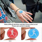 1pc Referee Side Toss Coin Double Face Sports Football Pattern Soccer Volleyball FlipCoin Souvenirs Soccer Referee Coin