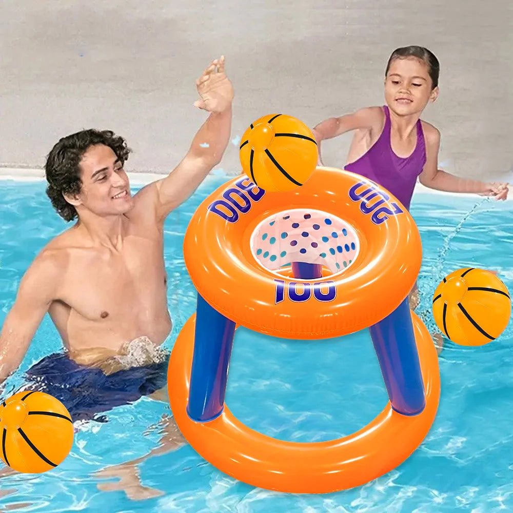 Water basketball hoop. Wholesale of cross-border inflatable water toys. Inflatable basketball hoop with interactive