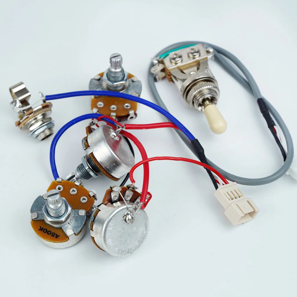 1 Set LP Electric Guitar Pickup Wiring Harness For EPI SG LP Dot ( 1 Toggle Switch + 4 Pots + Jack )