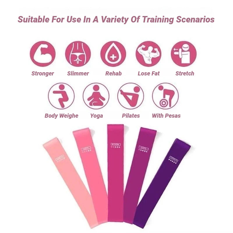 Exercise Resistance Bands, Latex Loop Set. For Strength Training, Home & Travel Different Bands Yoga Band Fitness Training