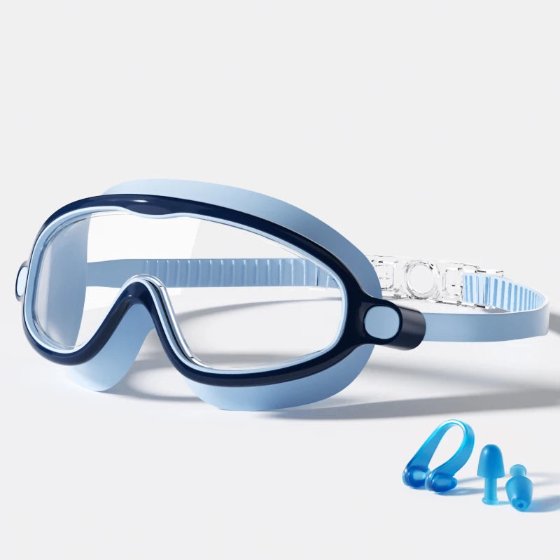 Swim Goggles, Waterproof Anti-Fog Anti-UV Wide View Swimming Goggles for Kids 3-14