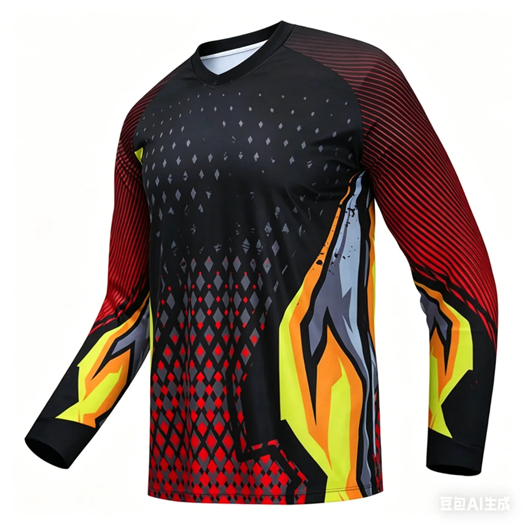 Men Breathable off Road Mountain Motocross Enduro Mtb Bike Jersey Cycling Top Riding Quick Dry Athletic Wear Cycling Top