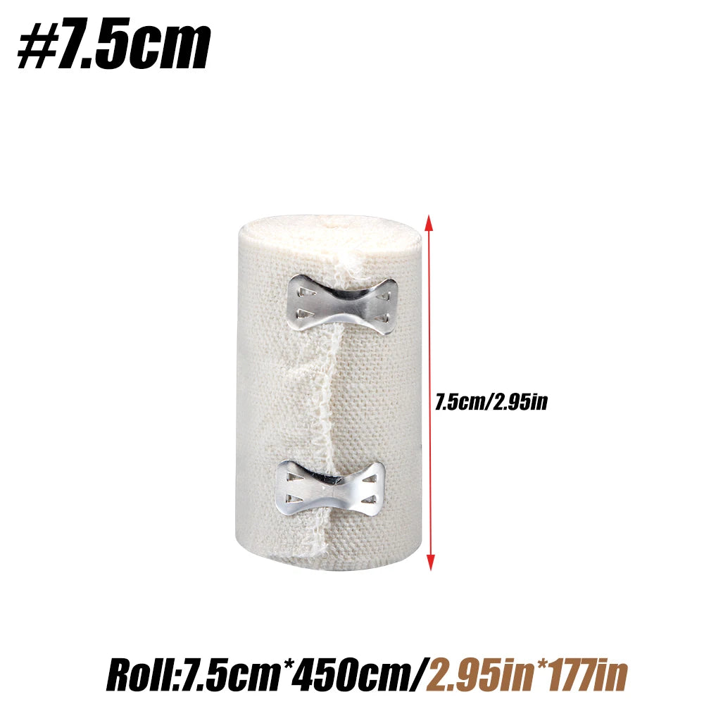 1 Roll Elastic Bandage Wrap,Stretch Compression Bandage Stretches up to 450cm for Sports, Sprains, Calf,  Ankle, Foot