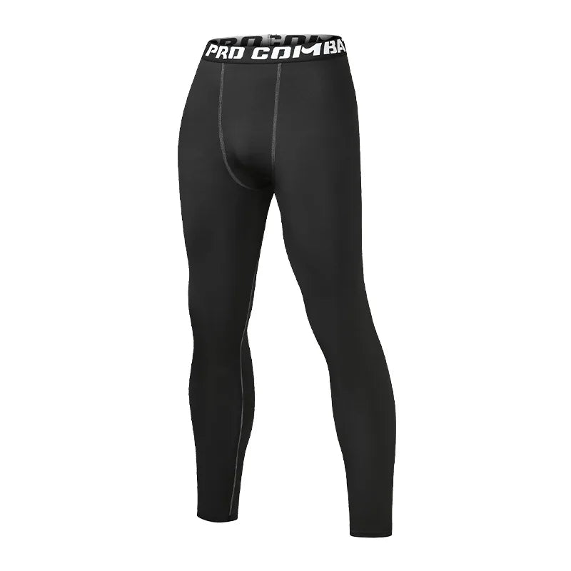 2026 Compression Pant Men Training Gym Leggings with Pockets Running Tights Fitness Basketball Jogging Workout Trouser Polyester
