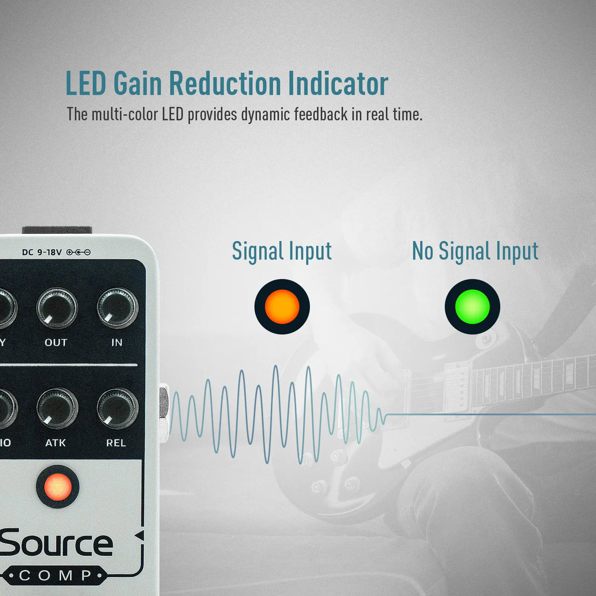 SONICAKE Source Compressor 1176 studio Compressor Guitar Effects Pedal Analog Buffered-Bypass QSS-27