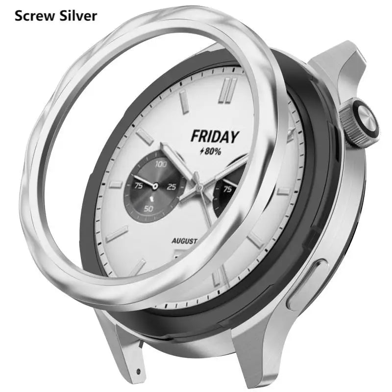 Metal Bezel Ring For Xiaomi Watch S4 S3 Protector with Film Watch Case Cover For Watch Bezel Shell S3 ESIM S4 ESIM Accessories
