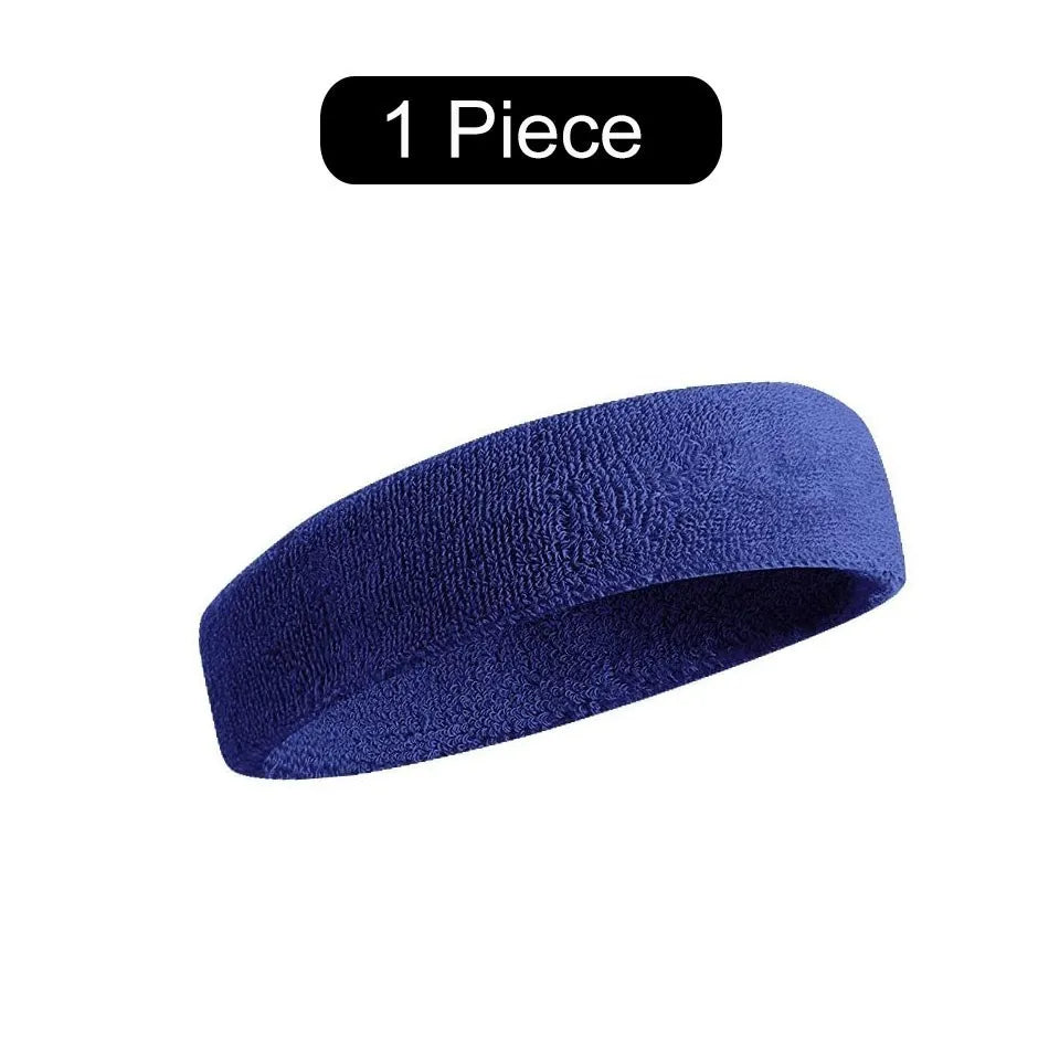 WOSWEIR-Cotton Athletic Headband Elastic Sweatbands Basketball Sports Women Men Gym Fitness Sweat Hair Band Volleyball Tennis