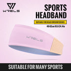 WRELS Anti-Slip Sports Headband Sweat Absorbing Headband Breathable Fitness Running Hair Band Quick Dry Elastic Cycling Hairband