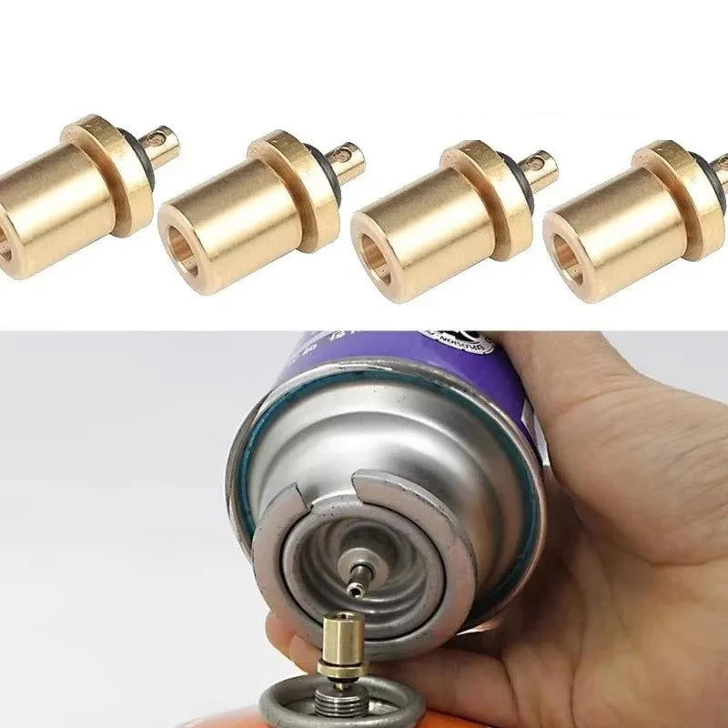 1/2/4/6pcs Gas Refill Adapter Outdoor Camping Cylinder Gas Tank Gas Burner Accessories Hiking Inflate Filling Butane Canister