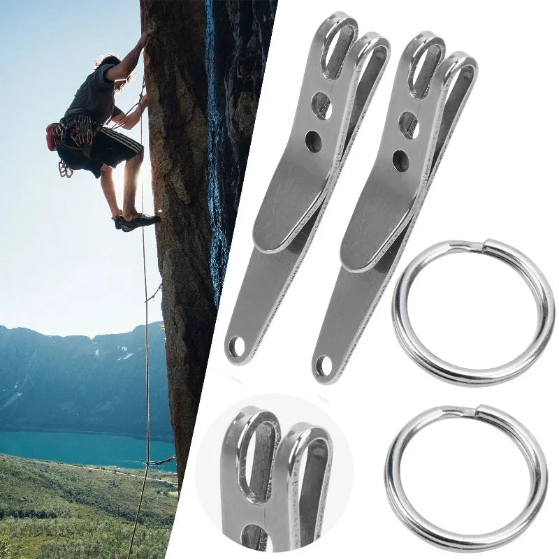 Outdoor Belt Clip Suspension Pocket Clip Key Holder with Keychain Mini Suspension Clip Keychain Pocket Clip