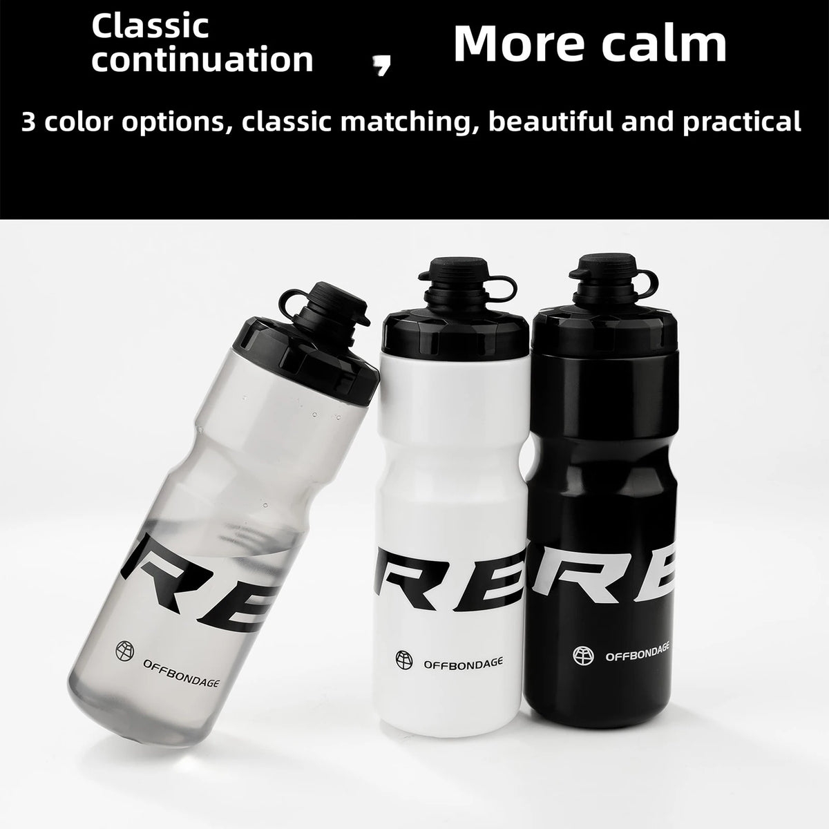 OFFBONDAGE Bicycle Water Bottle Squeezable Cycling Bottle Non-Deform Ultralight Sports Bottle Outdoor Camping Bike Drink Bottle