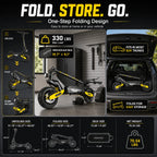 EOEOTWO 1200W Off Road Electric Scooter for Adults 48V Long Range E-Scooter 30MPH Fast Speed 11" Tubeless Tire Foldable Kick Scooter