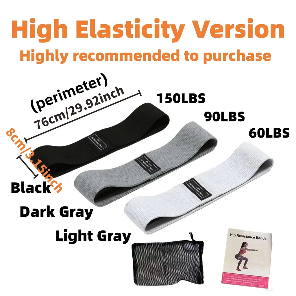 Basic Fabric Resistance Hip Booty Bands Glute Thigh Elastic Workout Bands Squat Circle Stretch Fitness Strips Loops Yoga Gym