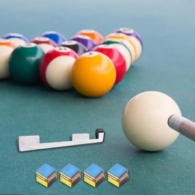 Billiard Cue Tip Repair Kit Pool Cue Repair Set Include Cue Clamp Pool Cue Tips Billiard Cue Tips Billiards Shaper Chalk Cubes
