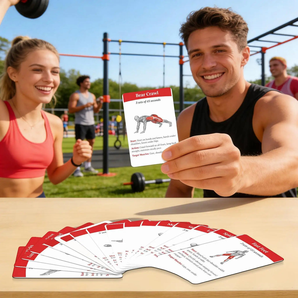 36pcs Fitness Cards Comprehensive Guide To Core Strength  Aerobic Training Exercises Guide Fitness Equipment Cards for Home Gym