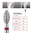 10Pcs/Box Dental Diamond Burs Fine Drills Football Shape Model 368-023F/379-023F for High Speed Handpiece Dentist Material Tool