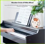 Wooden Melody Tool Round Circle of Fifths Wheel Melody Chord Tool Music Transpose Accessories For Musicians Beginners Songwriter